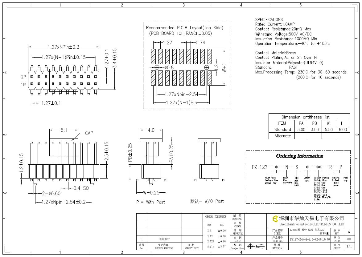 PZ127-2-N-S2.5-XX-R(L6.0)