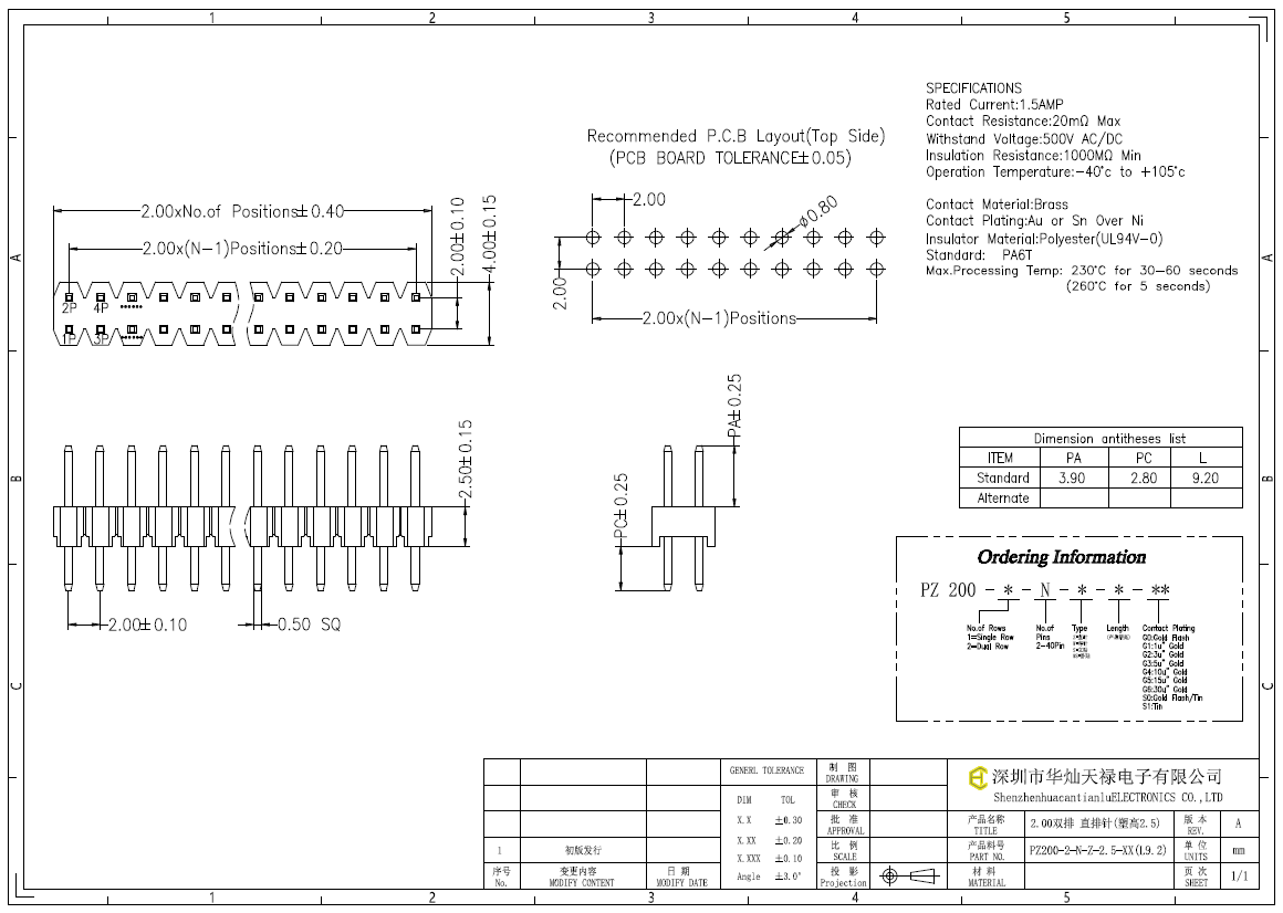 PZ200-2-N-Z-2.5-XX(L9.2)