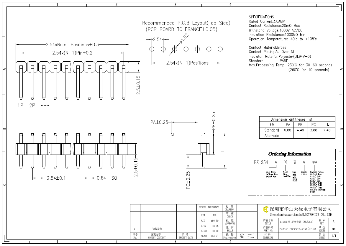 PZ254-1-N-WR-2.5-XX(L7.4)