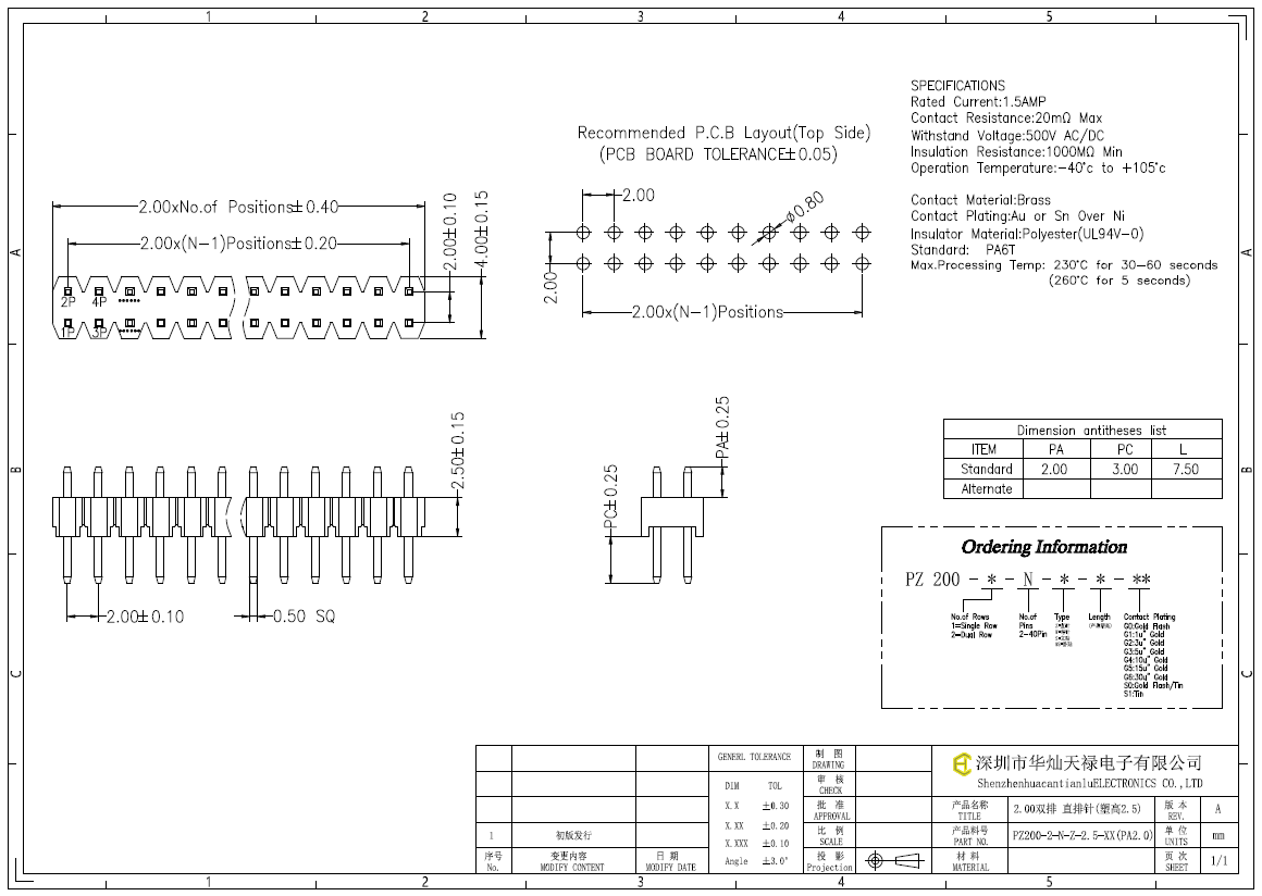 PZ200-2-N-Z-2.5-XX(PA2.0)