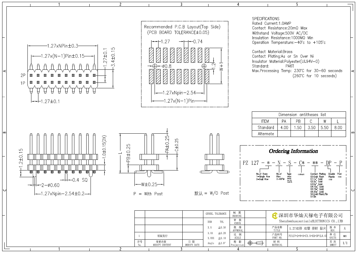 PZ127-2-N-S-C305-XX-DP(L8.0)